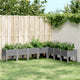 Vidaxl plantenbak met poten 200x160x42 cm polypropeen lichtgrijs