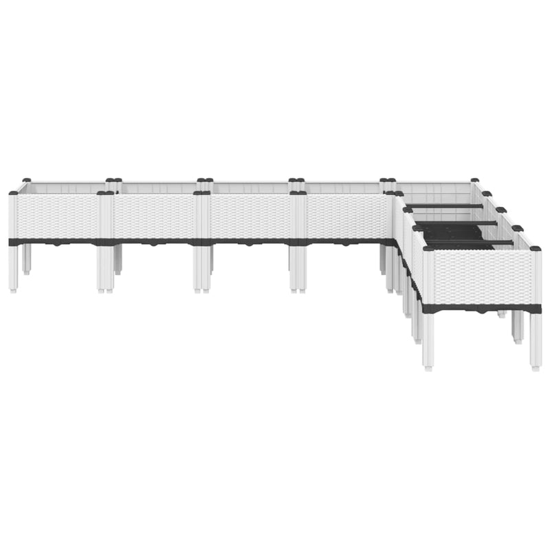 Load image into Gallery viewer, Vidaxl plantenbak met poten 200x160x42 cm polypropeen wit
