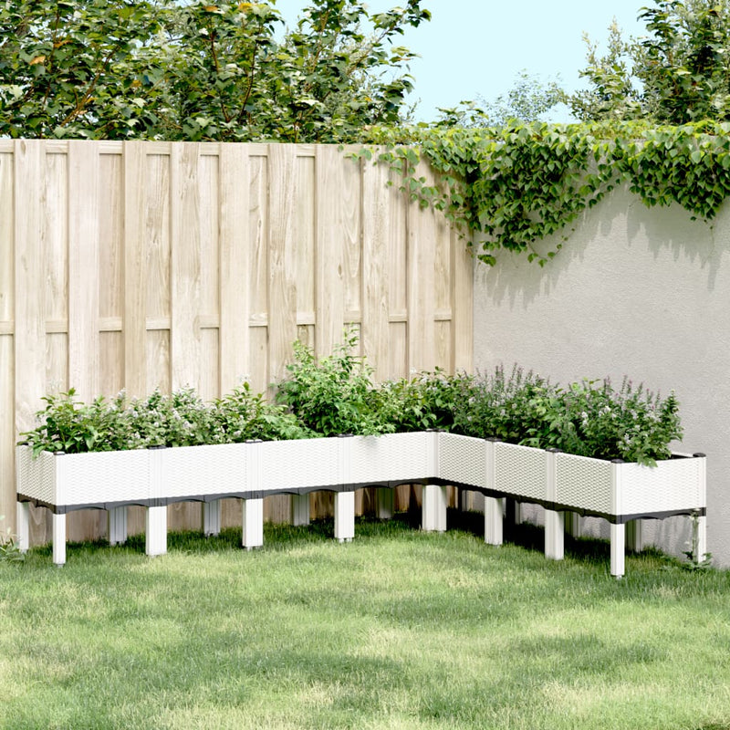 Load image into Gallery viewer, Vidaxl plantenbak met poten 200x160x42 cm polypropeen wit
