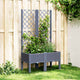 Vidaxl plantenbak met latwerk 80x40x142 cm polypropeen blauwgrijs