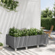 Vidaxl plantenbak met wielen 150x80x54 cm polypropeen lichtgrijs