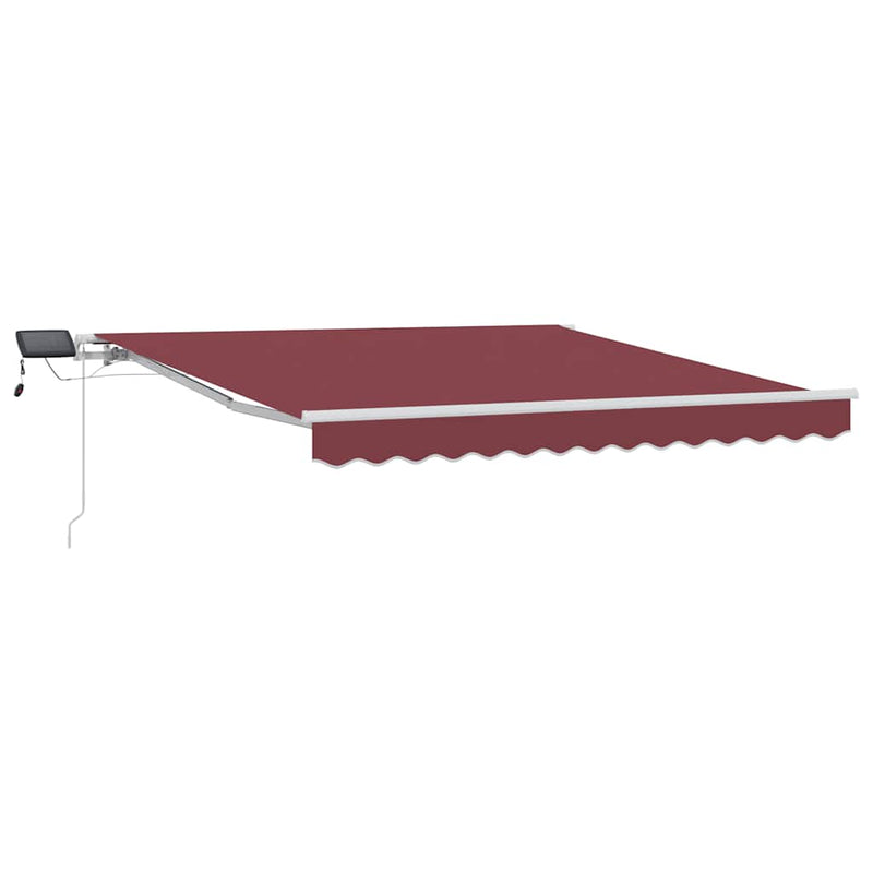 ギャラリービューアに画像をロードする, Vidaxl luifel handmatig uittrekbaar met led 300x250 cm bordeauxrood
