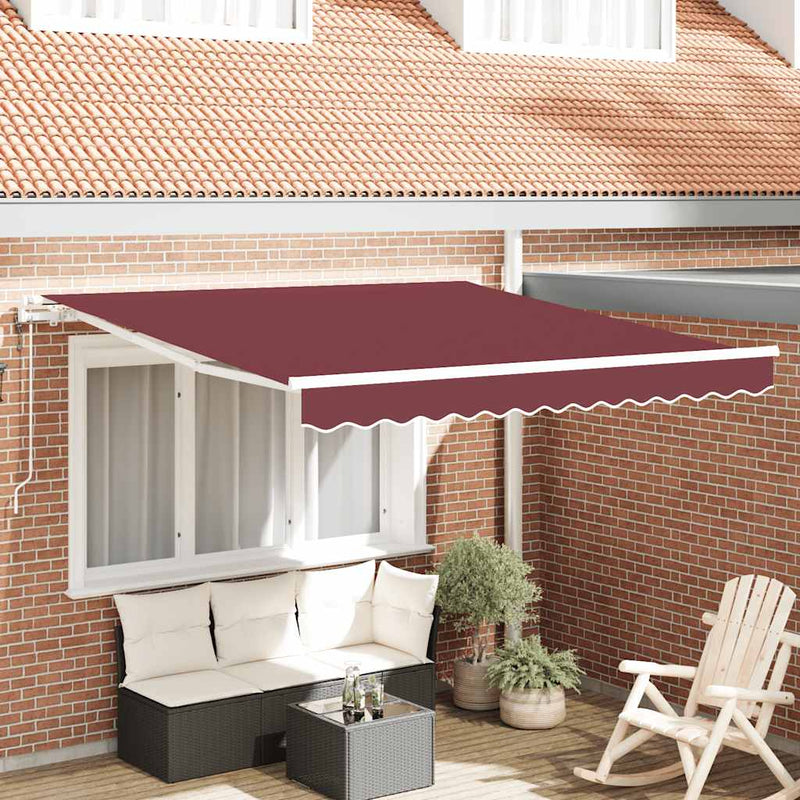 ギャラリービューアに画像をロードする, Vidaxl luifel automatisch uittrekbaar 300x250 cm bordeauxrood
