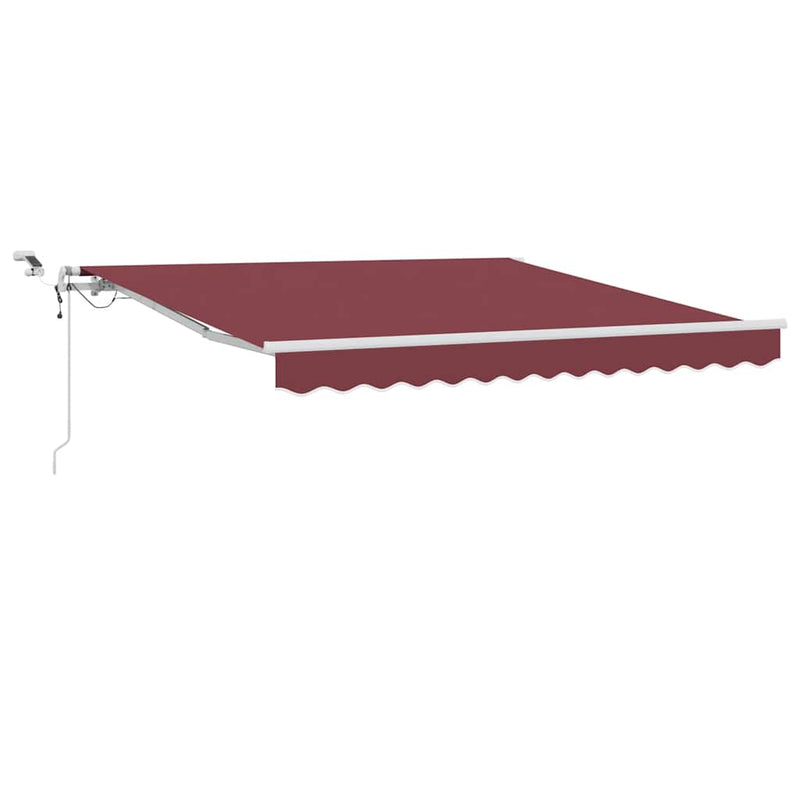 ギャラリービューアに画像をロードする, Vidaxl luifel automatisch uittrekbaar met led 300x250 cm bordeauxrood
