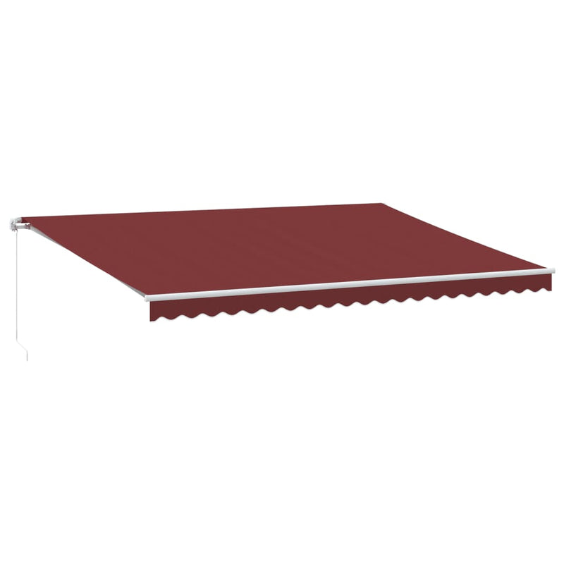 Load image into Gallery viewer, VidaXL Luifel handmatig uittrekbaar 500x350 cm bordeauxrood
