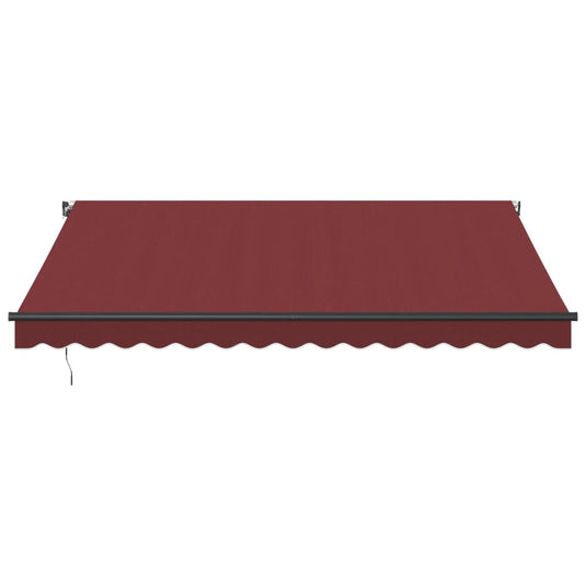 VidaXL Luifel handmatig uittrekbaar 400x350 cm bordeauxrood