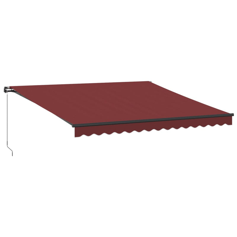 Load image into Gallery viewer, VidaXL Luifel handmatig uittrekbaar met LED's 400x350 cm bordeauxrood
