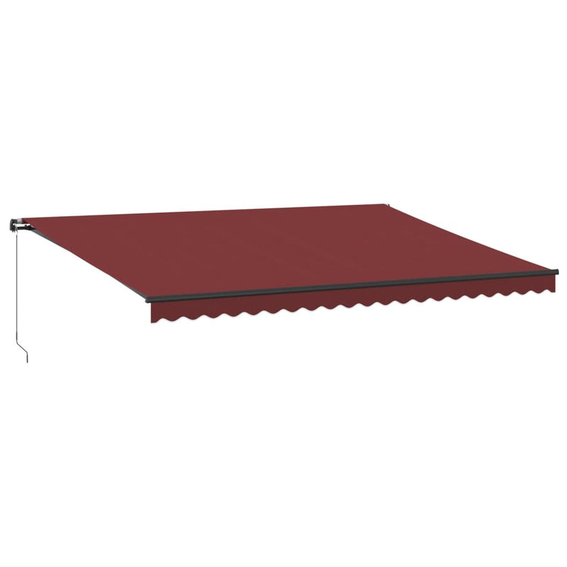 Load image into Gallery viewer, VidaXL Luifel handmatig uittrekbaar met LED's 500x350 cm bordeauxrood
