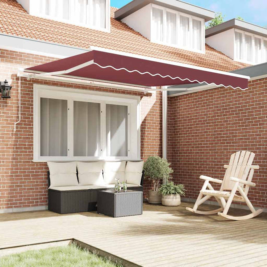 Vidaxl luifel handmatig uittrekbaar 300x250 cm bordeauxrood