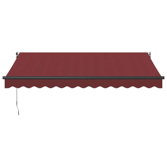 Vidaxl luifel automatisch uittrekbaar 350x250 cm bordeauxrood