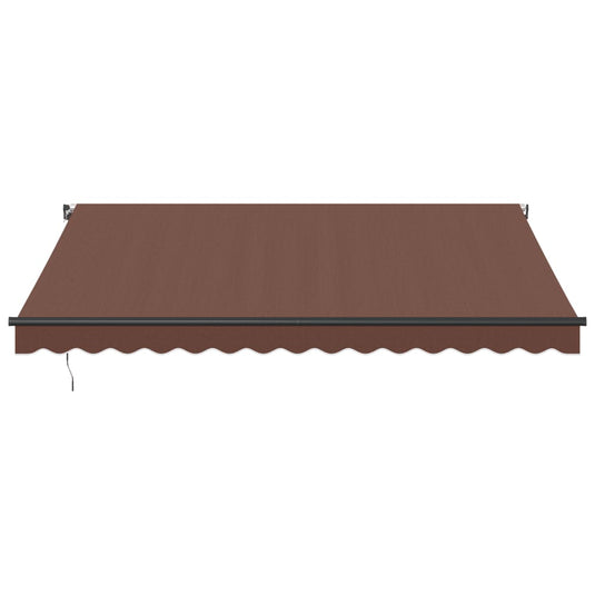 VidaXL Luifel handmatig uittrekbaar 400x350 cm bruin