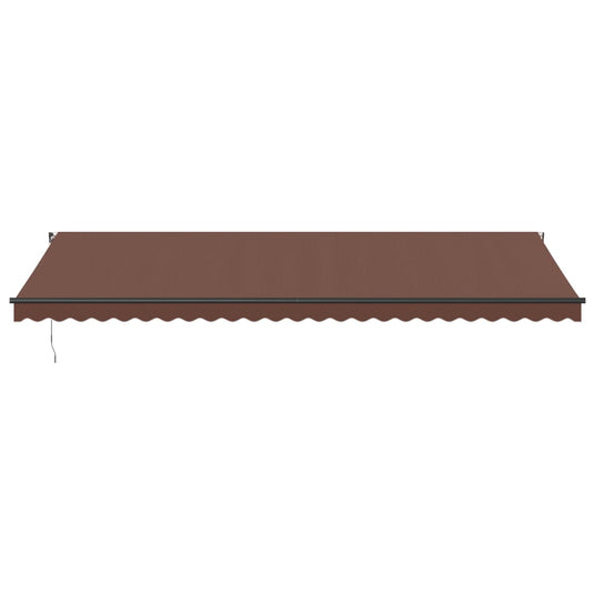 VidaXL Luifel handmatig uittrekbaar 600x350 cm bruin