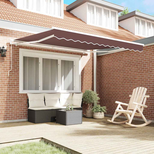 Vidaxl luifel handmatig uittrekbaar 300x250 cm bruin