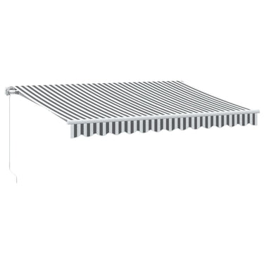 Vidaxl luifel handmatig uittrekbaar en led 350x250 cm antraciet en wit