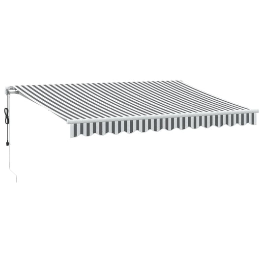 Vidaxl luifel automatisch uittrekbaar led 350x250 cm antraciet en wit