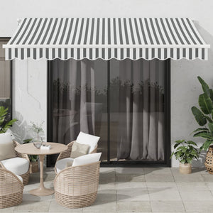 Vidaxl luifel automatisch uittrekbaar led 350x250 cm antraciet en wit