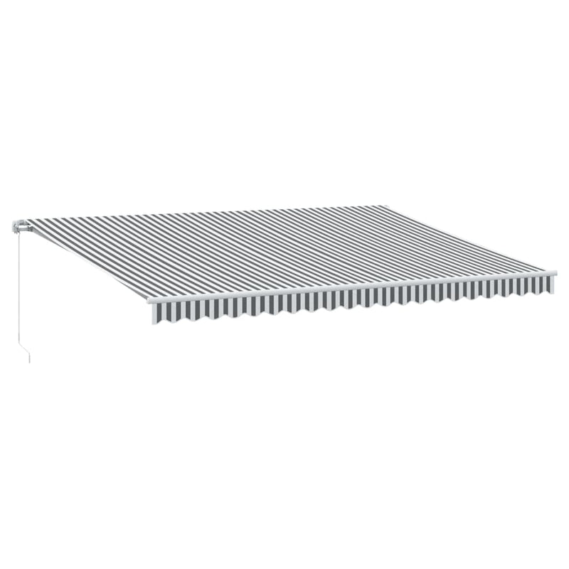 Load image into Gallery viewer, VidaXL Luifel handmatig uittrekbaar en LED 500x350 cm antraciet en wit
