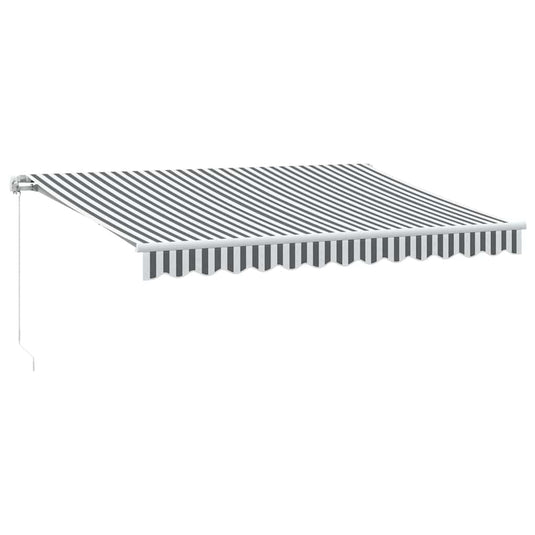 Vidaxl luifel handmatig uittrekbaar 350x250 cm antraciet en wit
