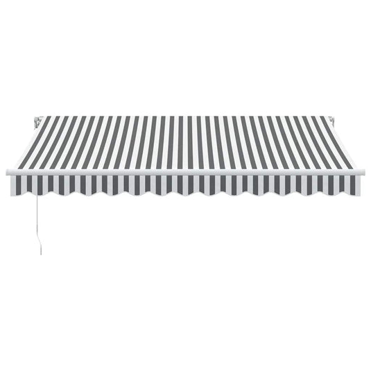 Vidaxl luifel handmatig uittrekbaar 350x250 cm antraciet en wit