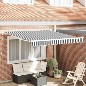 Vidaxl luifel handmatig uittrekbaar 300x250 cm antraciet en wit