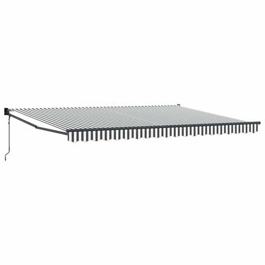 Vidaxl luifel uittrekbaar 4,5x3 m stof en aluminium antraciet en wit