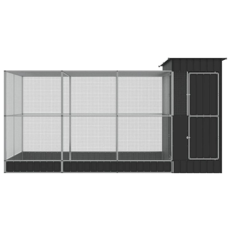 Load image into Gallery viewer, VidaXL Volière met verlengstuk 416x203x216 cm staal zilverkleurig

