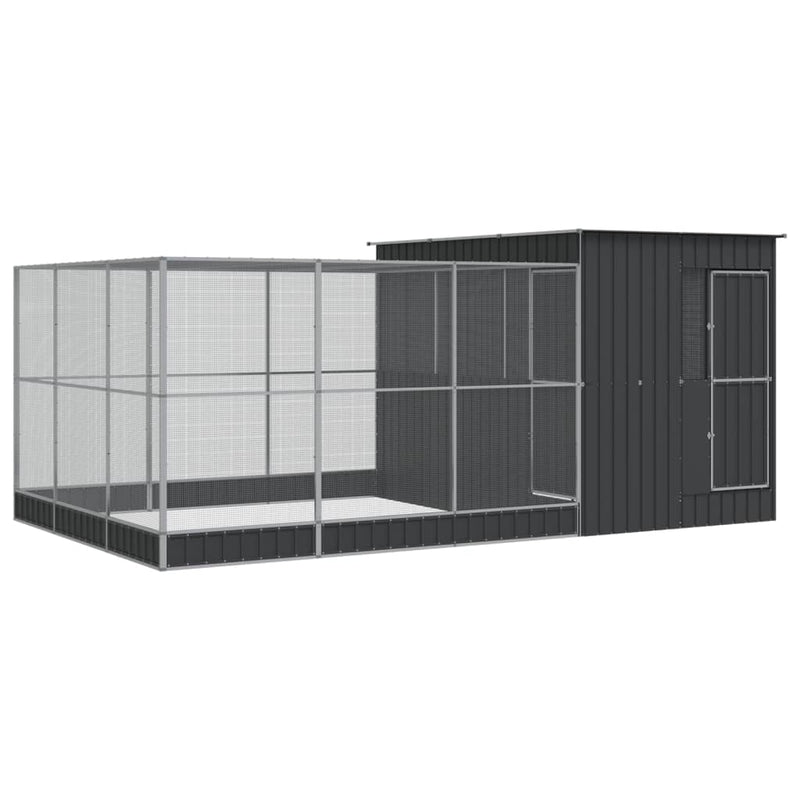 Load image into Gallery viewer, VidaXL Volière met verlengstuk 497x303x216 cm staal zilverkleurig
