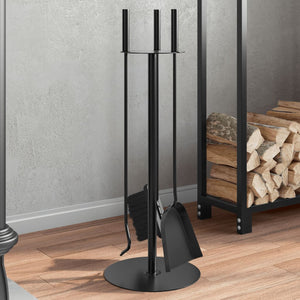 Vidaxl 4-delige openhaardgereedschapset 22x59 cm staal