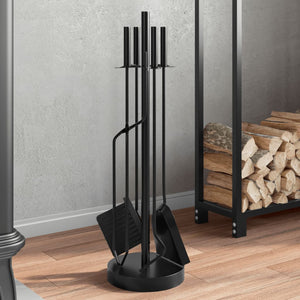 Vidaxl 5-delige openhaardgereedschapset 18x66 cm staal