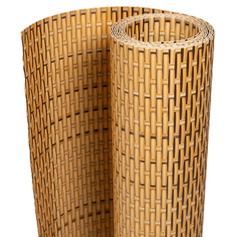 Chargez l'image dans la visionneuse de la galerie, Vidaxl balkonscherm 400x80 cm poly rattan lichtbruin
