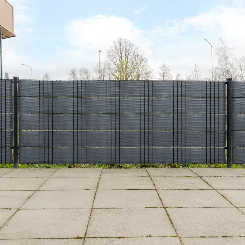 Load image into Gallery viewer, Vidaxl balkonschermen 5 st 255x19 cm poly rattan antracietkleurig
