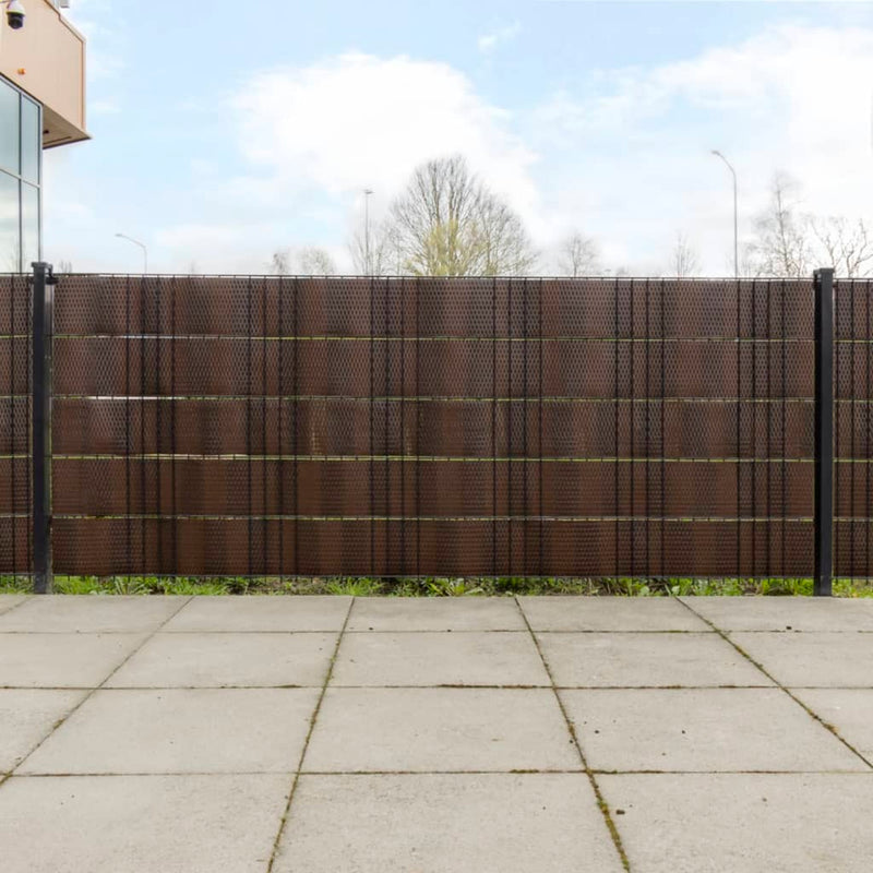 Load image into Gallery viewer, Vidaxl balkonschermen 5 st 255x19 cm poly rattan bruin en zwart
