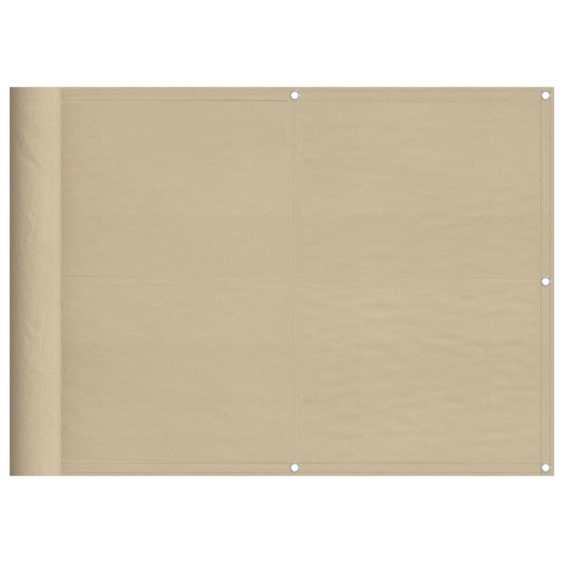 Load image into Gallery viewer, Vidaxl balkonscherm 75x800 cm 100% oxford polyester beige
