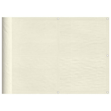 Vidaxl balkonscherm 75x1000 cm 100% oxford polyester crèmekleurig