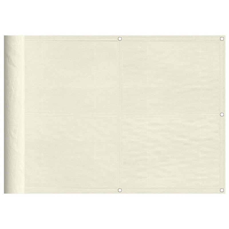 Afbeelding laden in galerijviewer, Vidaxl balkonscherm 75x1000 cm 100% oxford polyester crèmekleurig
