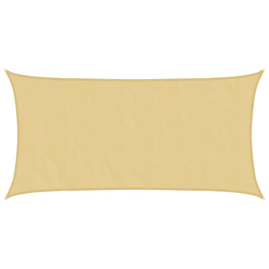 Vidaxl zonnezeil 4,5x2,5 m 100% polyester oxford zandkleurig