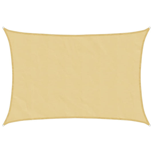 Vidaxl zonnezeil 5x3 m 100% polyester oxford zandkleurig