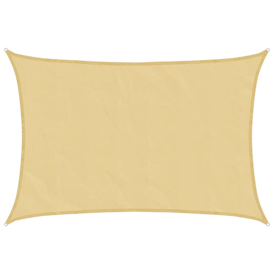 Vidaxl zonnezeil 4,5x3,5 m 100% polyester oxford zandkleurig