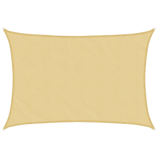 Vidaxl zonnezeil 5x4 m 100% polyester oxford zandkleurig