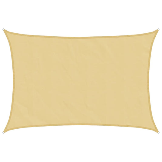 Vidaxl zonnezeil 6x4 m 100% polyester oxford zandkleurig
