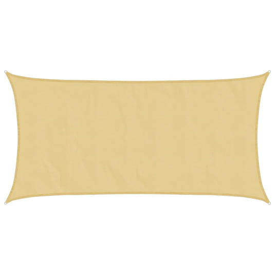 Vidaxl zonnezeil 7x4 m 100% polyester oxford zandkleurig