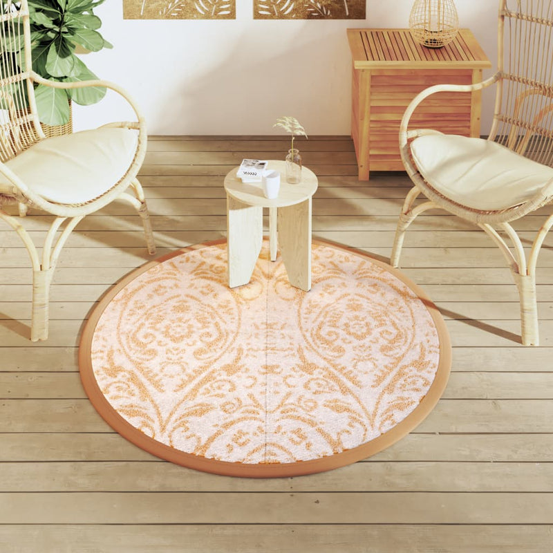 Load image into Gallery viewer, Vidaxl buitenkleed arakil ø120 cm polypropeen oranje en wit
