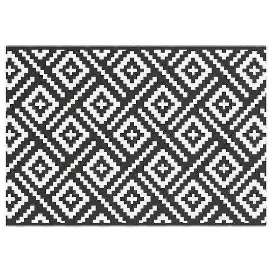 Vidaxl buitenkleed arakil 160x230 cm pp wit en zwart