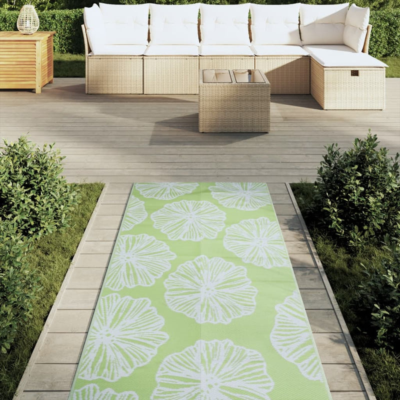 Afbeelding laden in galerijviewer, Vidaxl buitenkleed arakil 80x250 cm polypropeen groen
