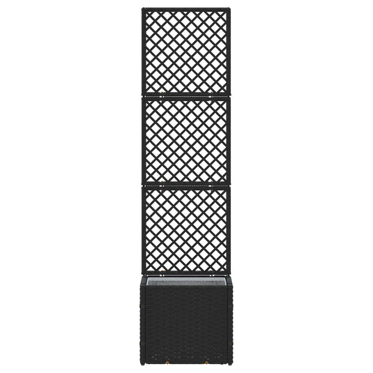Vidaxl tuin bloempot zwart 35 x 30 x 135 cm metaal