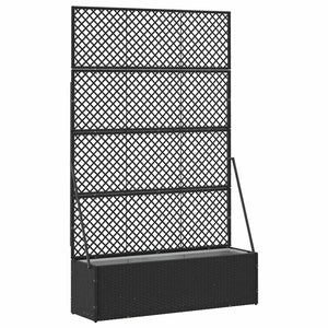 Vidaxl tuin bloempot zwart 105 x 30 x 170 cm metaal