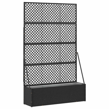 Vidaxl tuin bloempot zwart 105 x 30 x 170 cm metaal