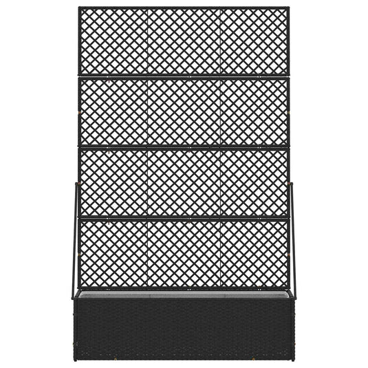 Vidaxl tuin bloempot zwart 105 x 30 x 170 cm metaal