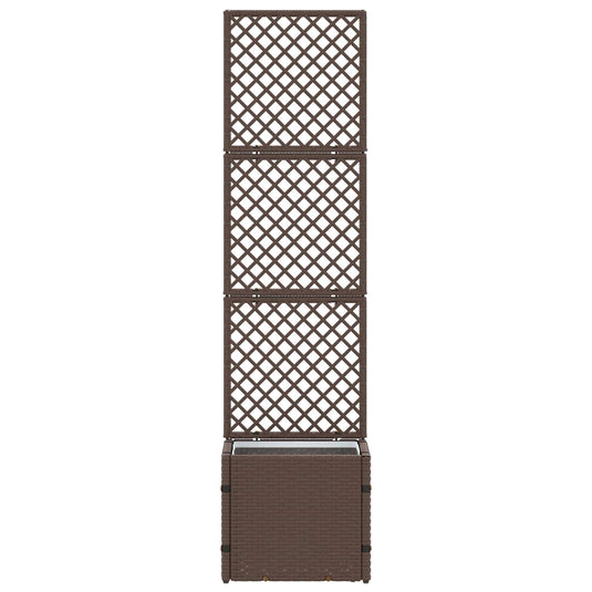Vidaxl tuin bloempot bruin 35 x 30 x 135 cm metaal