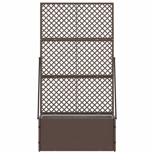Vidaxl tuin bloempot bruin 70 x 30 x 135 cm metaal